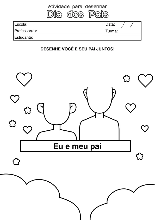 Desenho de Dia Dos Pais para colorir e imprimir: número 46