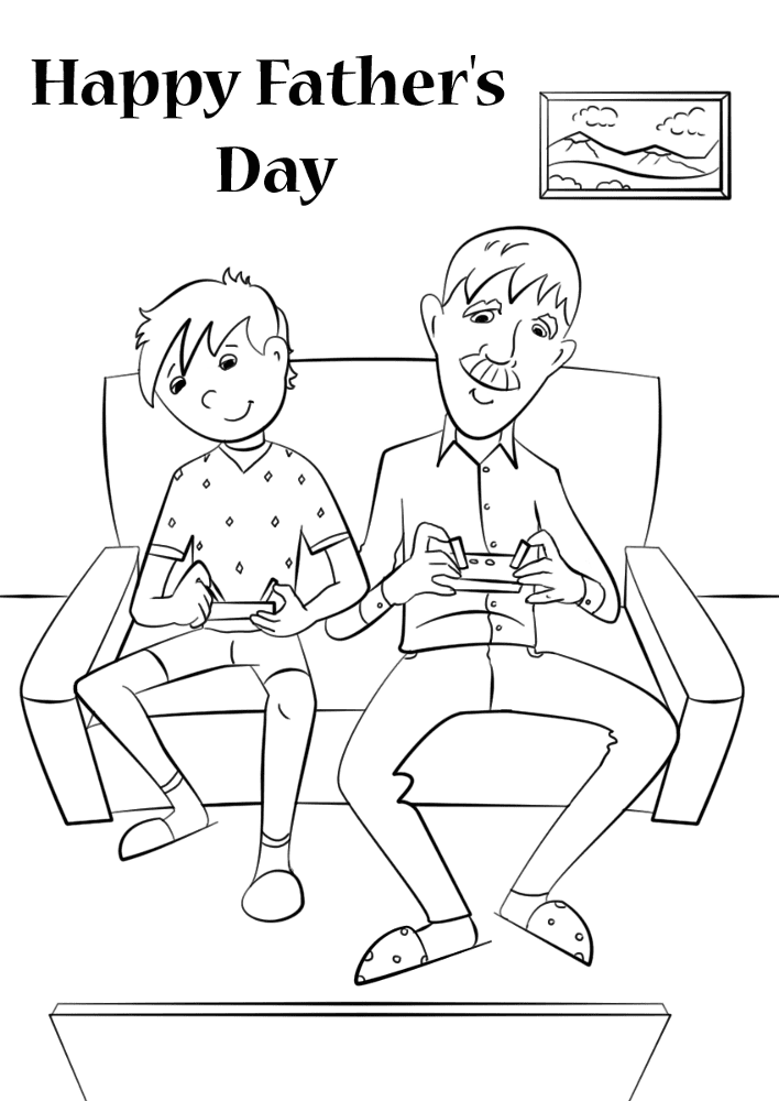Desenho de Dia Dos Pais para colorir