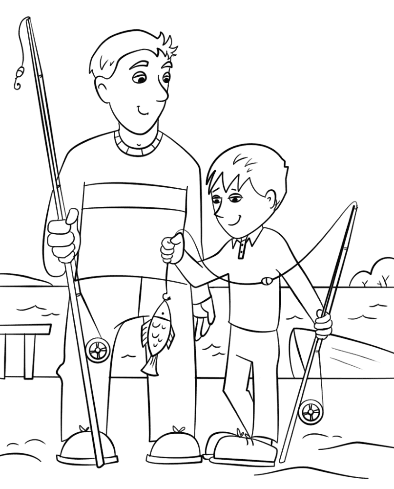 Desenho de Dia Dos Pais para colorir