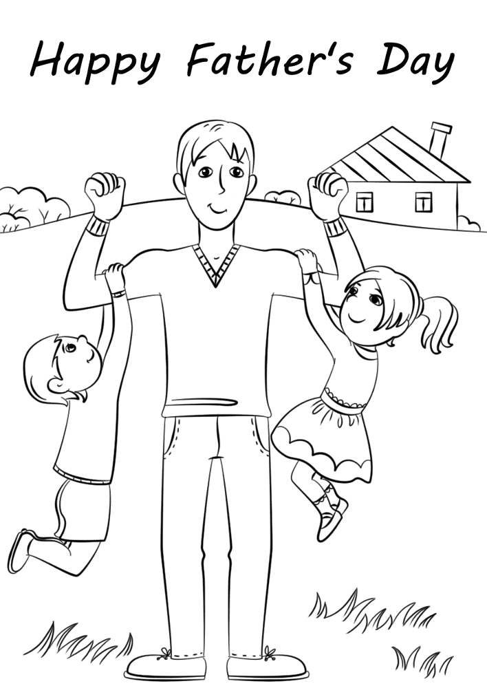 Desenho de Dia Dos Pais para colorir