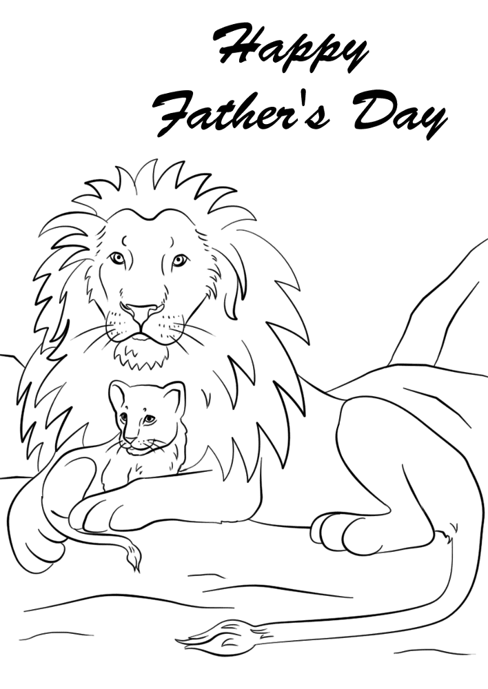 Desenho de Dia Dos Pais para colorir