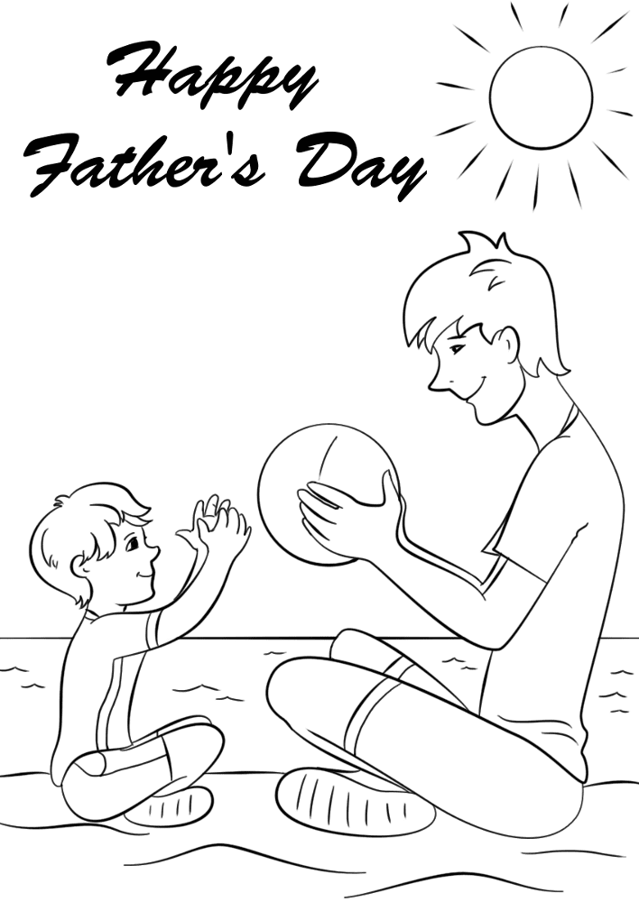 Desenho de Dia Dos Pais para colorir