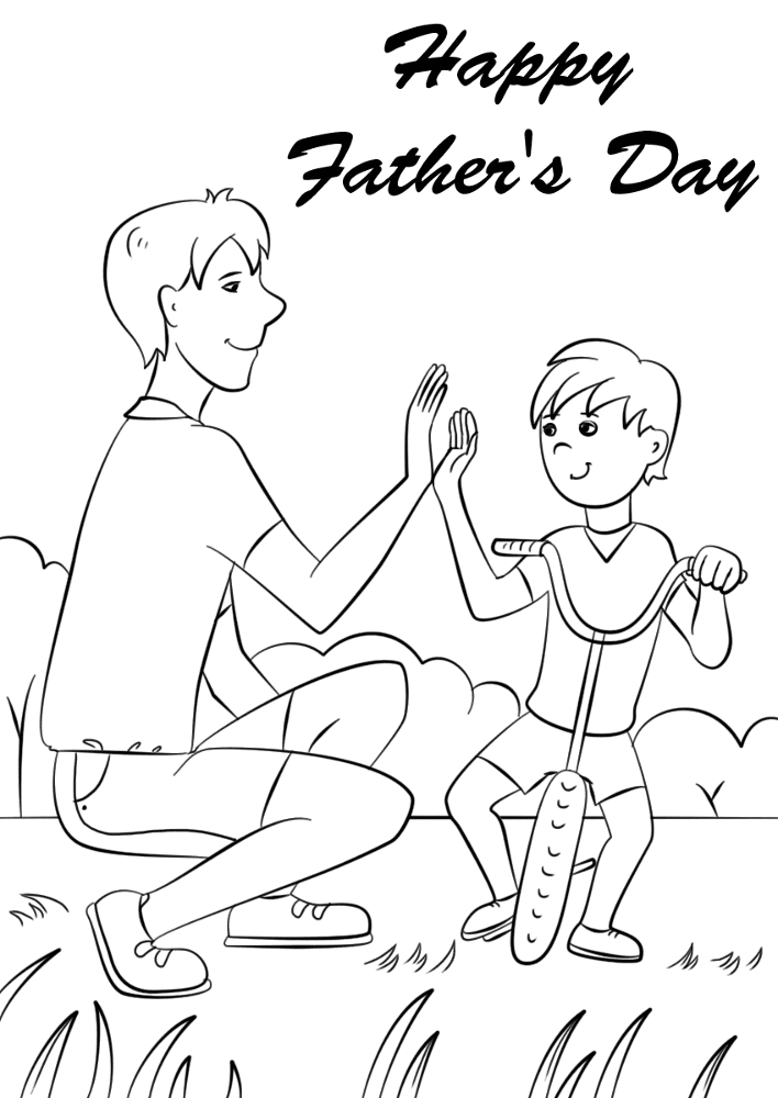 Desenho de Dia Dos Pais para colorir