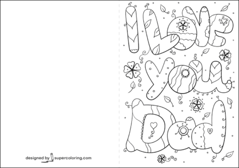 Desenho de Dia Dos Pais para colorir