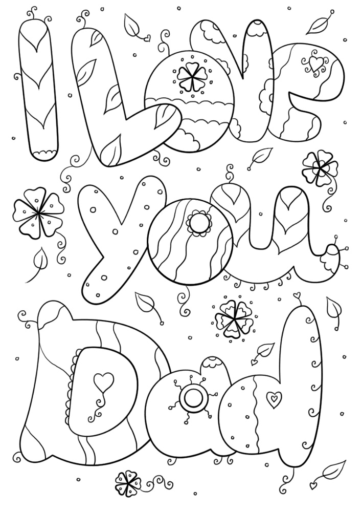 Desenho de Dia Dos Pais para colorir