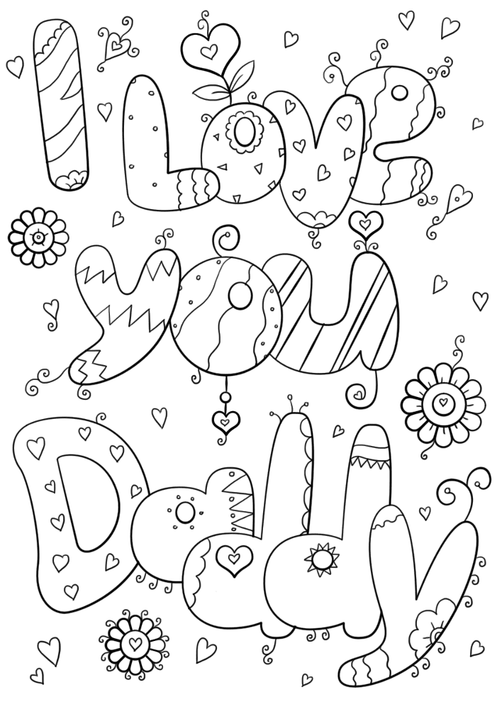 Desenho de Dia Dos Pais para colorir