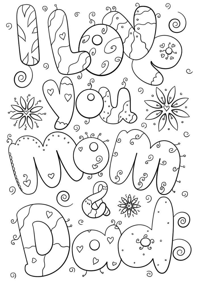 Desenho de Dia Dos Pais para colorir