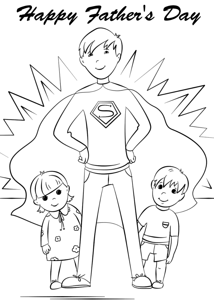Desenho de Dia Dos Pais para colorir