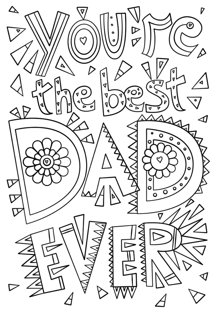 Desenho de Dia Dos Pais para colorir