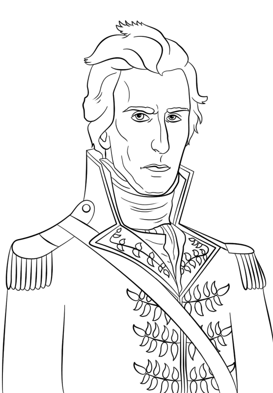 Desenho de Dia Dos Presidentes para colorir e imprimir: número 1