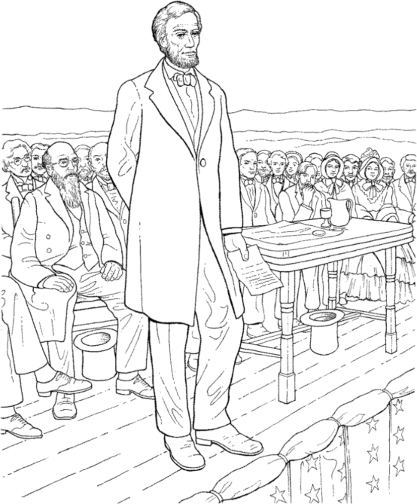 Desenho de Dia Dos Presidentes para colorir e imprimir: número 2