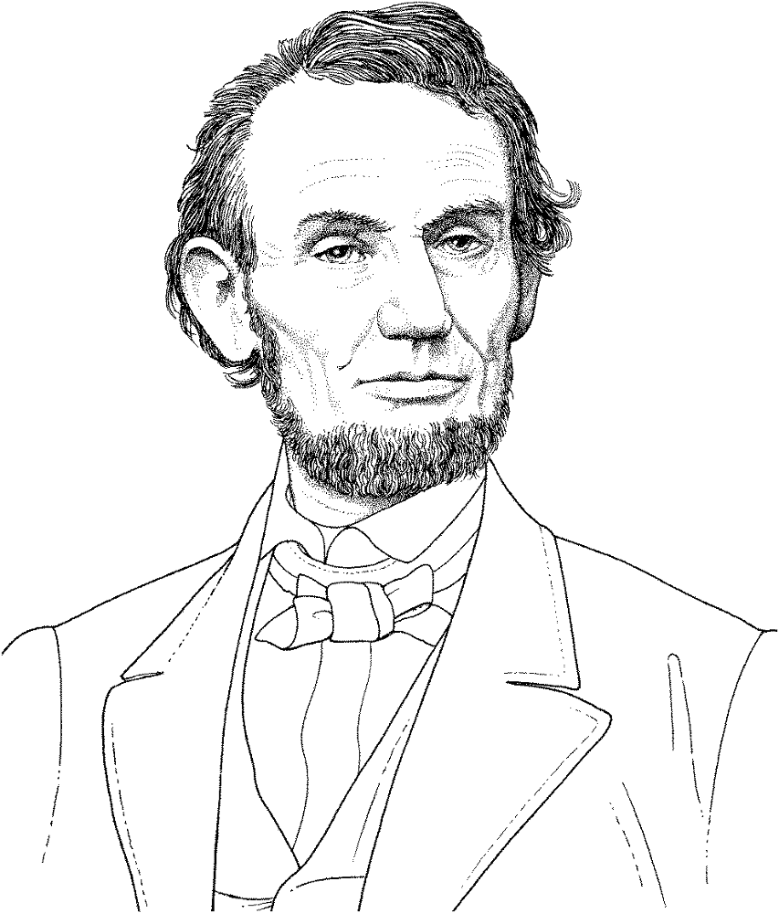 Desenho de Dia Dos Presidentes para colorir e imprimir: número 4