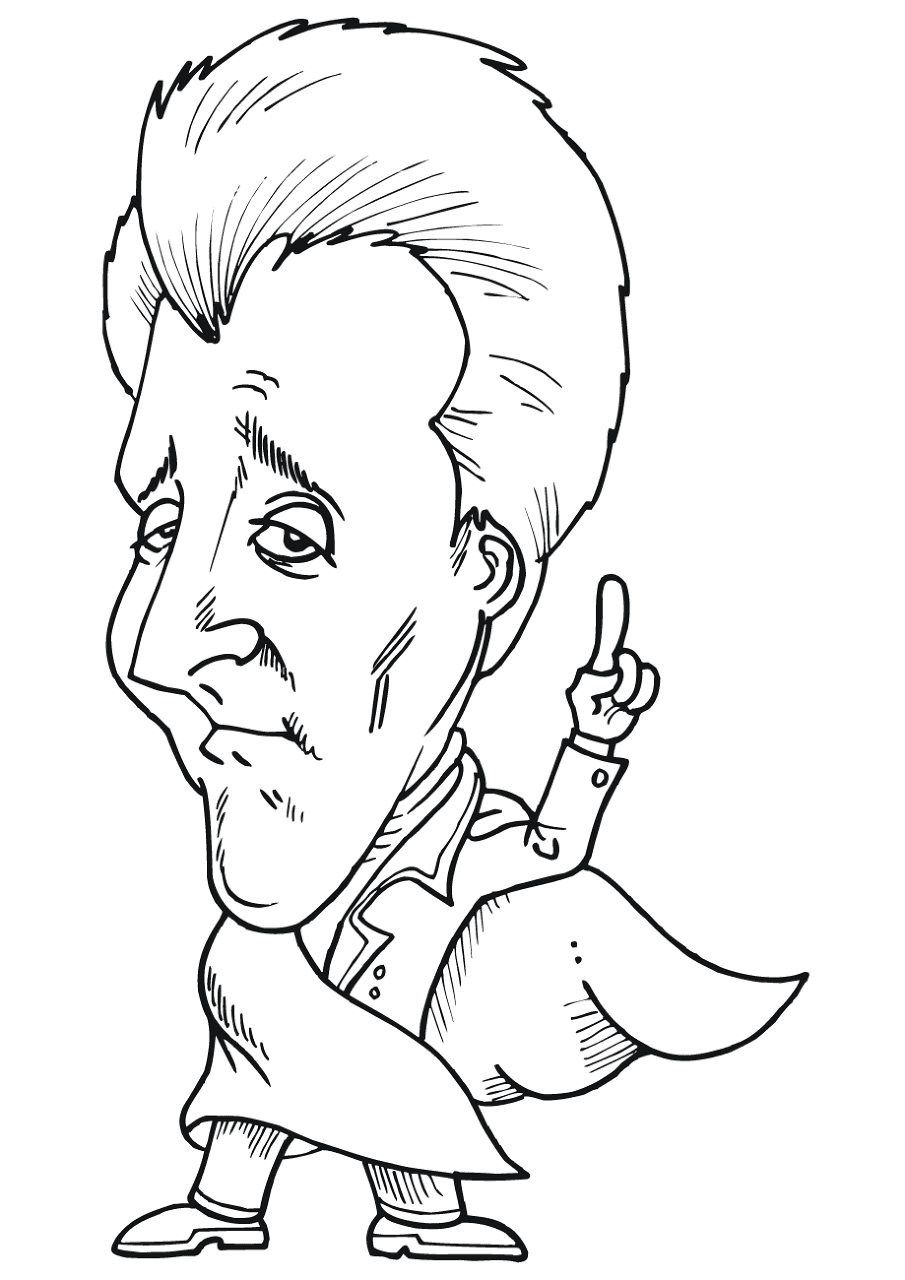 Desenho de Dia Dos Presidentes para colorir e imprimir: número 6