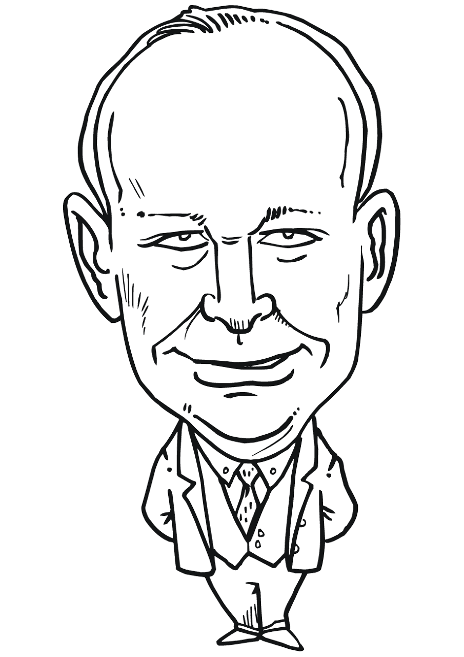 Desenho de Dia Dos Presidentes para colorir e imprimir: número 7