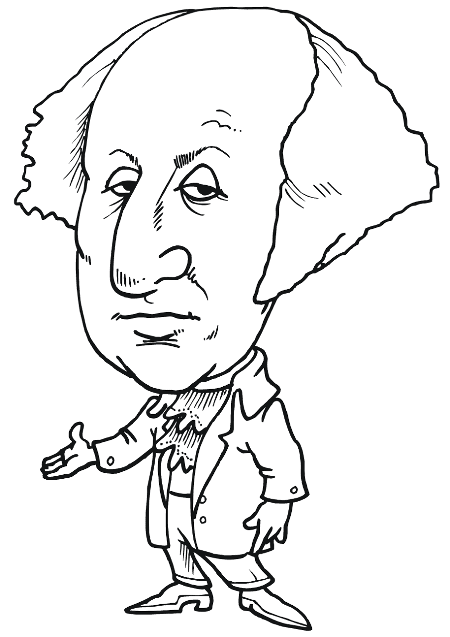 Desenho de Dia Dos Presidentes para colorir e imprimir: número 10