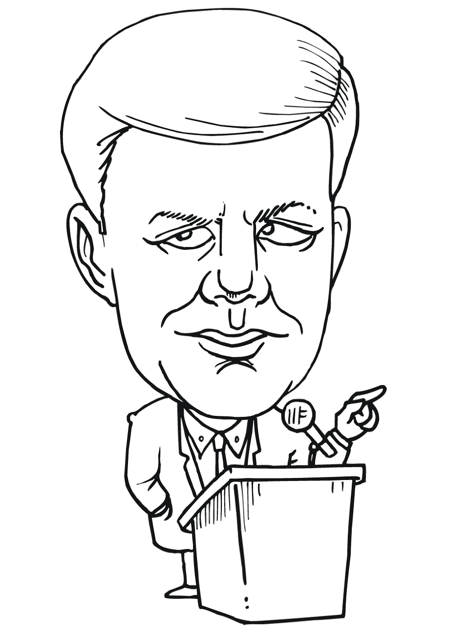 Desenho de Dia Dos Presidentes para colorir e imprimir: número 14
