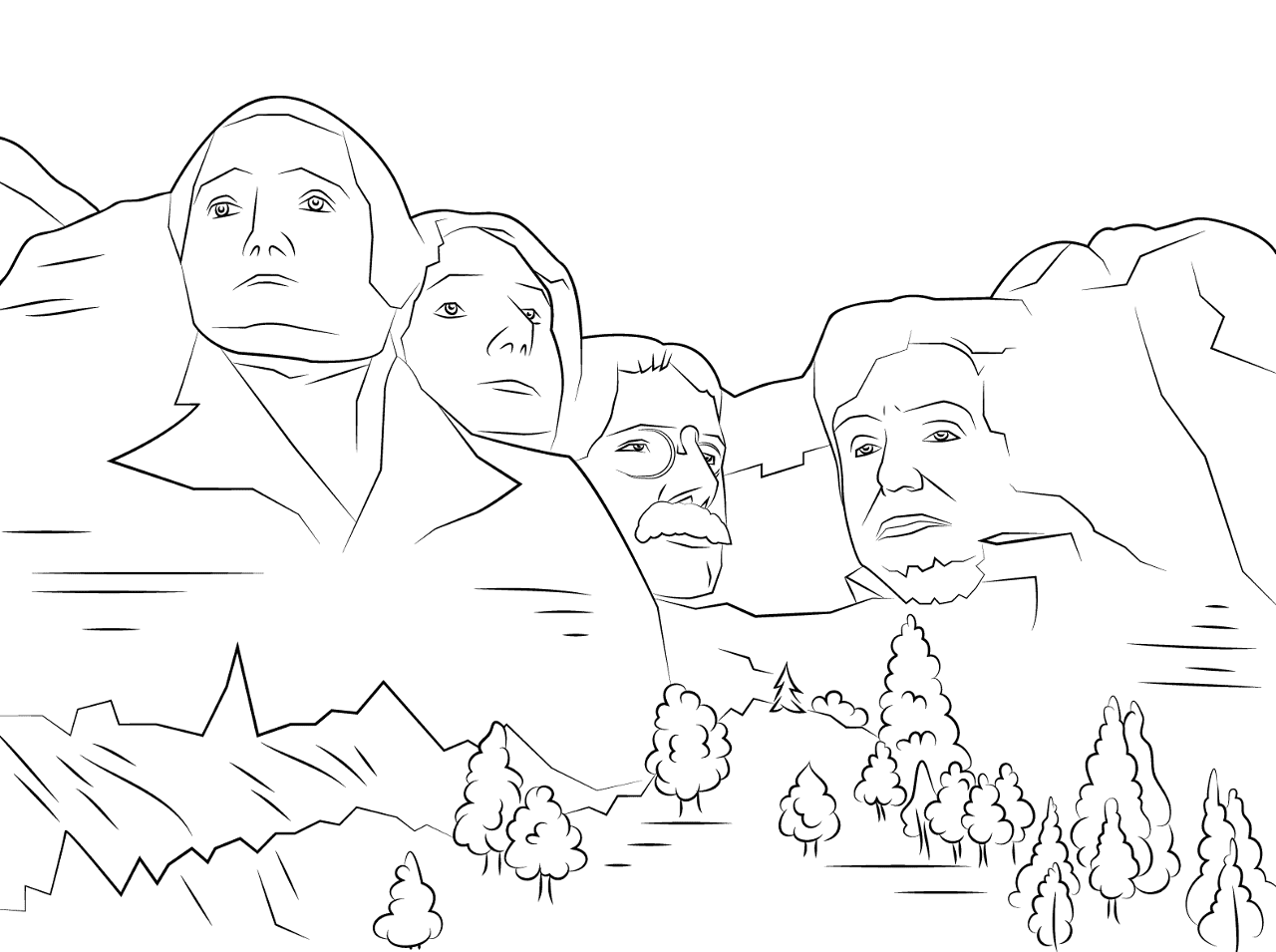 Desenho de Dia Dos Presidentes para colorir e imprimir: número 18