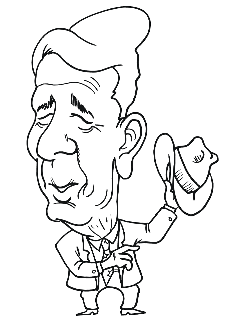 Desenho de Dia Dos Presidentes para colorir e imprimir: número 20