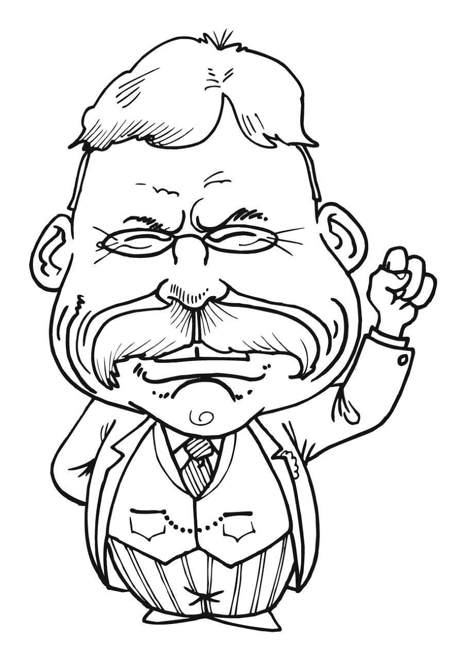 Desenho de Dia Dos Presidentes para colorir e imprimir: número 21