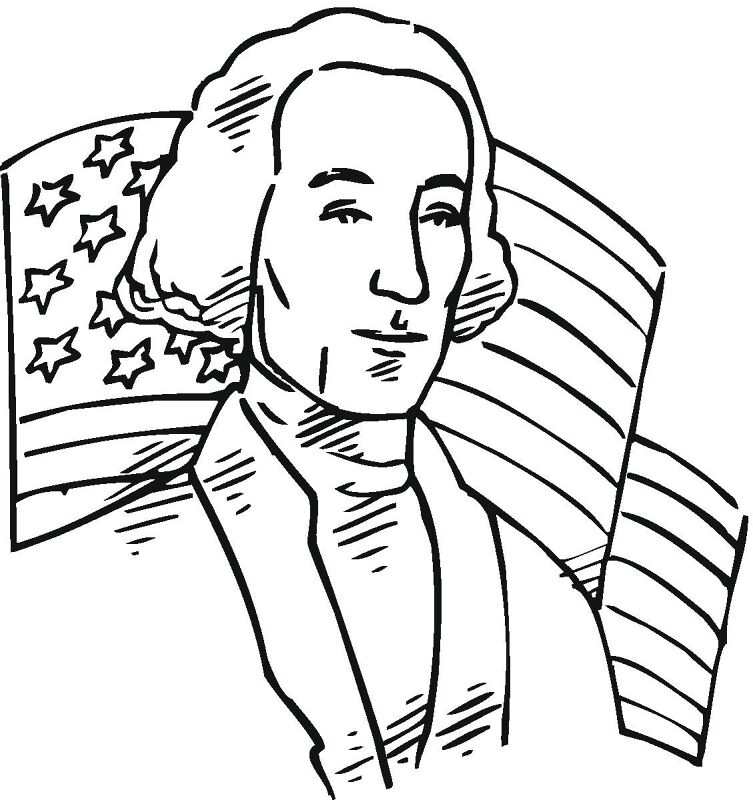 Desenho de Dia Dos Presidentes para colorir e imprimir: número 24