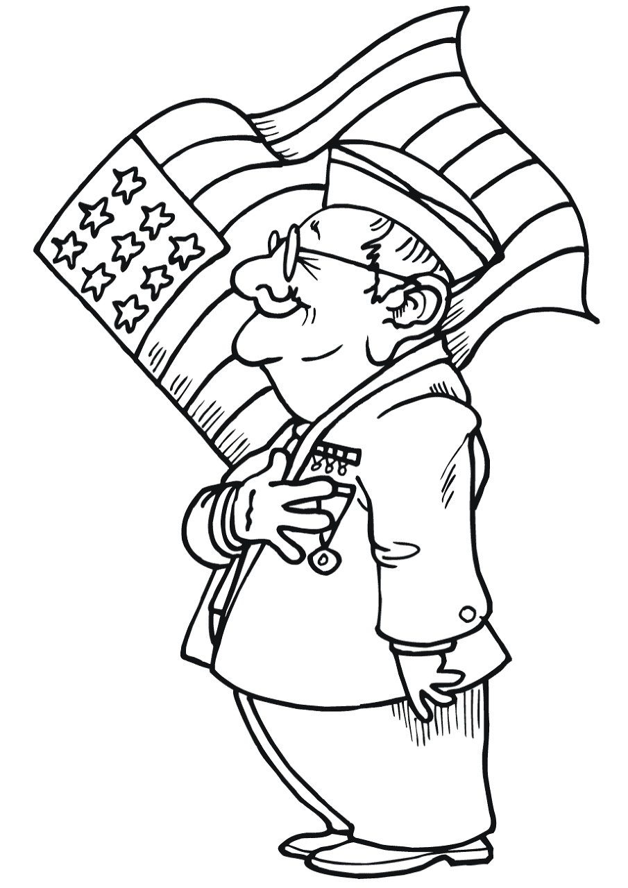 Desenho de Dia Dos Veteranos para colorir e imprimir: número 8