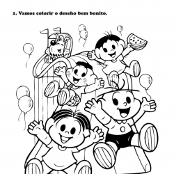 Desenho de Dia das Criancas para colorir e imprimir: número 5