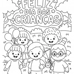 Desenho de Dia das Criancas para colorir e imprimir: número 8