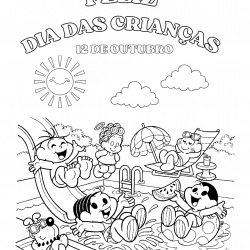 Desenho de Dia das Criancas para colorir e imprimir: número 10