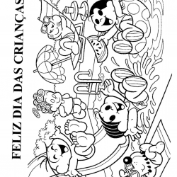 Desenho de Dia das Criancas para colorir e imprimir: número 12