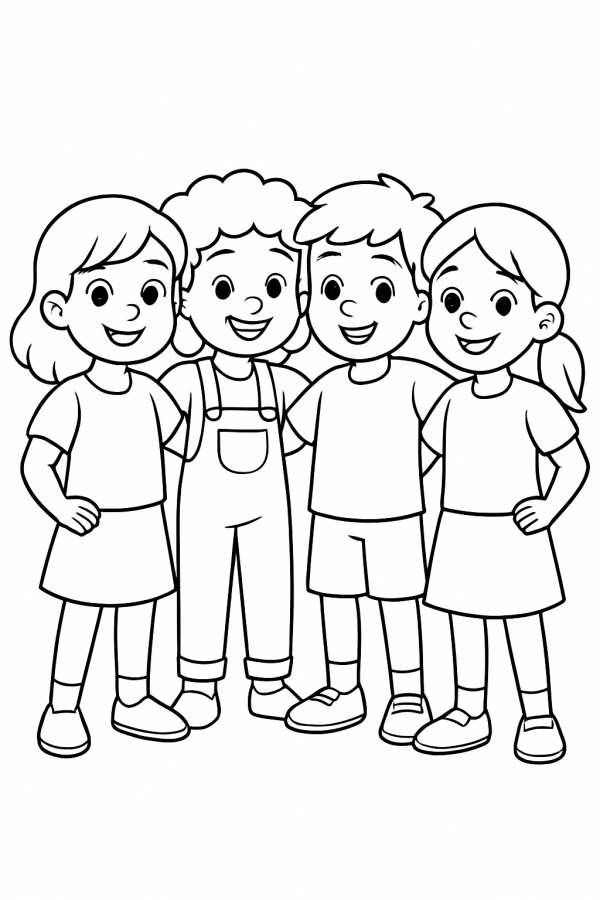 Desenho de Dia das Criancas para colorir e imprimir: número 18