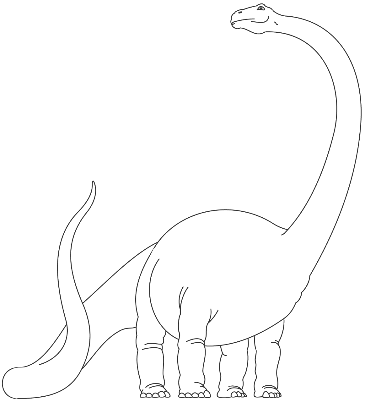 Desenho de Diplodoco para colorir e imprimir: número 11