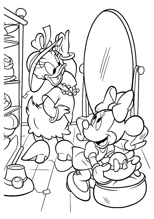 Desenho de Disney para colorir e imprimir: número 4