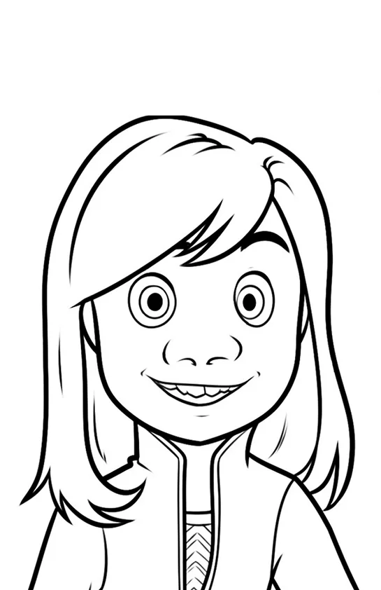Desenho de Divertidamente para colorir e imprimir: número 3