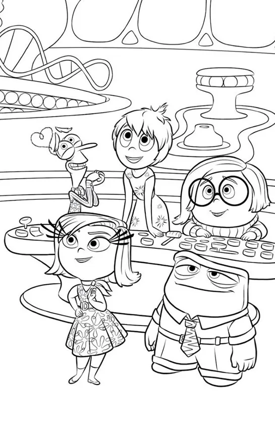 Desenho de Divertidamente para colorir e imprimir: número 5