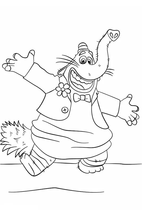 Desenho de Divertidamente para colorir e imprimir: número 7
