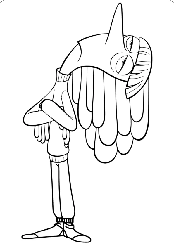 Desenho de Divertidamente para colorir e imprimir: número 14