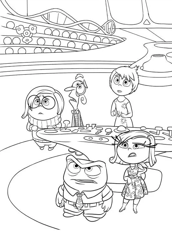 Desenho de Divertidamente para colorir e imprimir: número 19