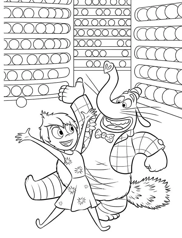 Desenho de Divertidamente para colorir e imprimir: número 21