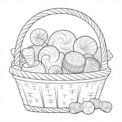 Desenho de Doces para colorir e imprimir: número 5