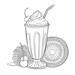 Desenho de Doces para colorir e imprimir: número 7