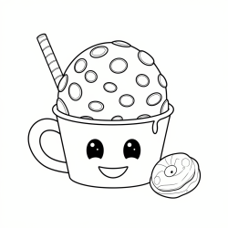 Desenho de Doces para colorir e imprimir: número 9