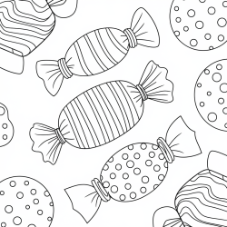 Desenho de Doces para colorir e imprimir: número 12