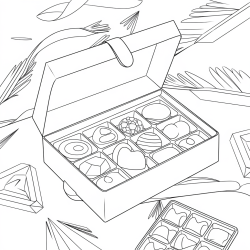 Desenho de Doces para colorir e imprimir: número 16