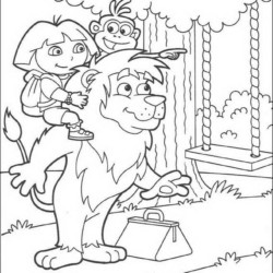 Desenho de Dora para colorir e imprimir: número 11