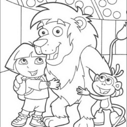 Desenho de Dora para colorir e imprimir: número 15