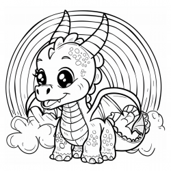Desenho de Dragoes para colorir e imprimir: número 10