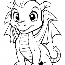 Desenho de Dragoes para colorir e imprimir: número 12