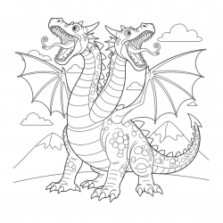 Desenho de Dragoes para colorir e imprimir: número 14