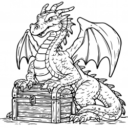 Desenho de Dragoes para colorir e imprimir: número 15