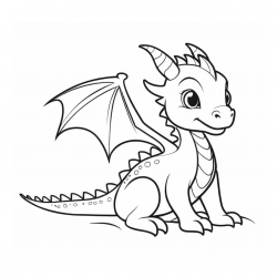 Desenho de Dragoes para colorir e imprimir: número 16